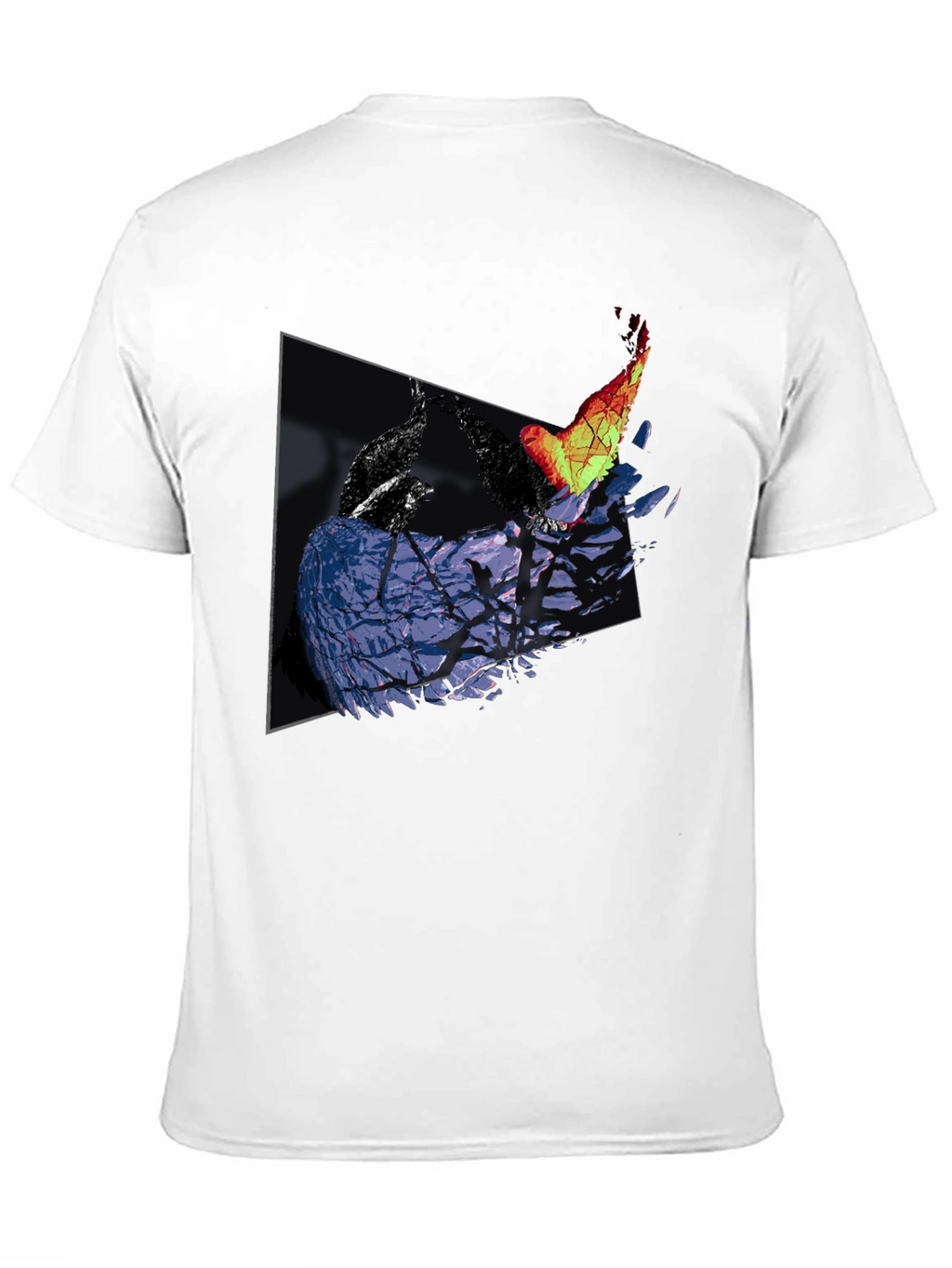 Abstract Bird Graphic Print Tee