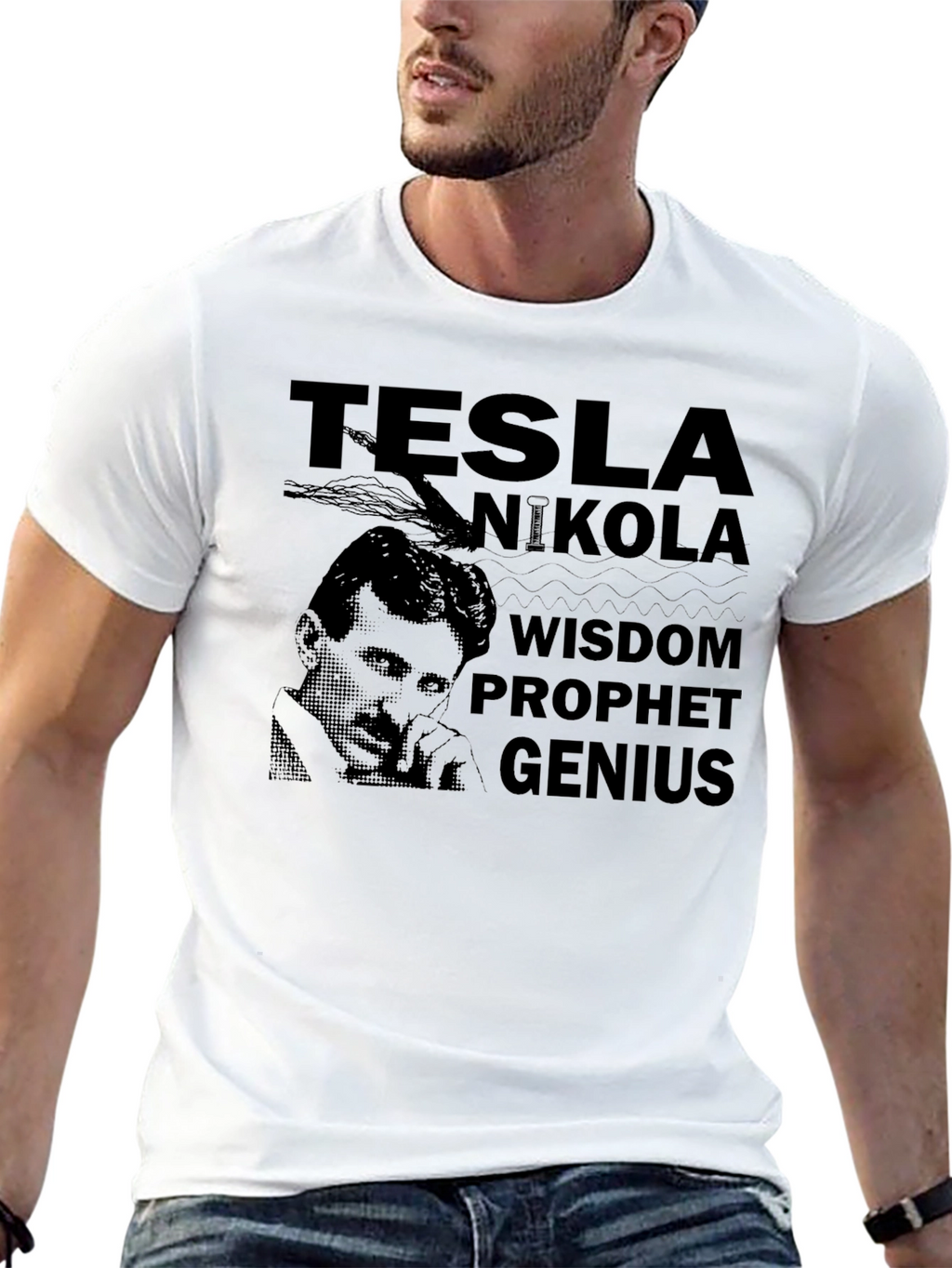 Tesla Nikola Wisdom Prophet Genius T-Shirt