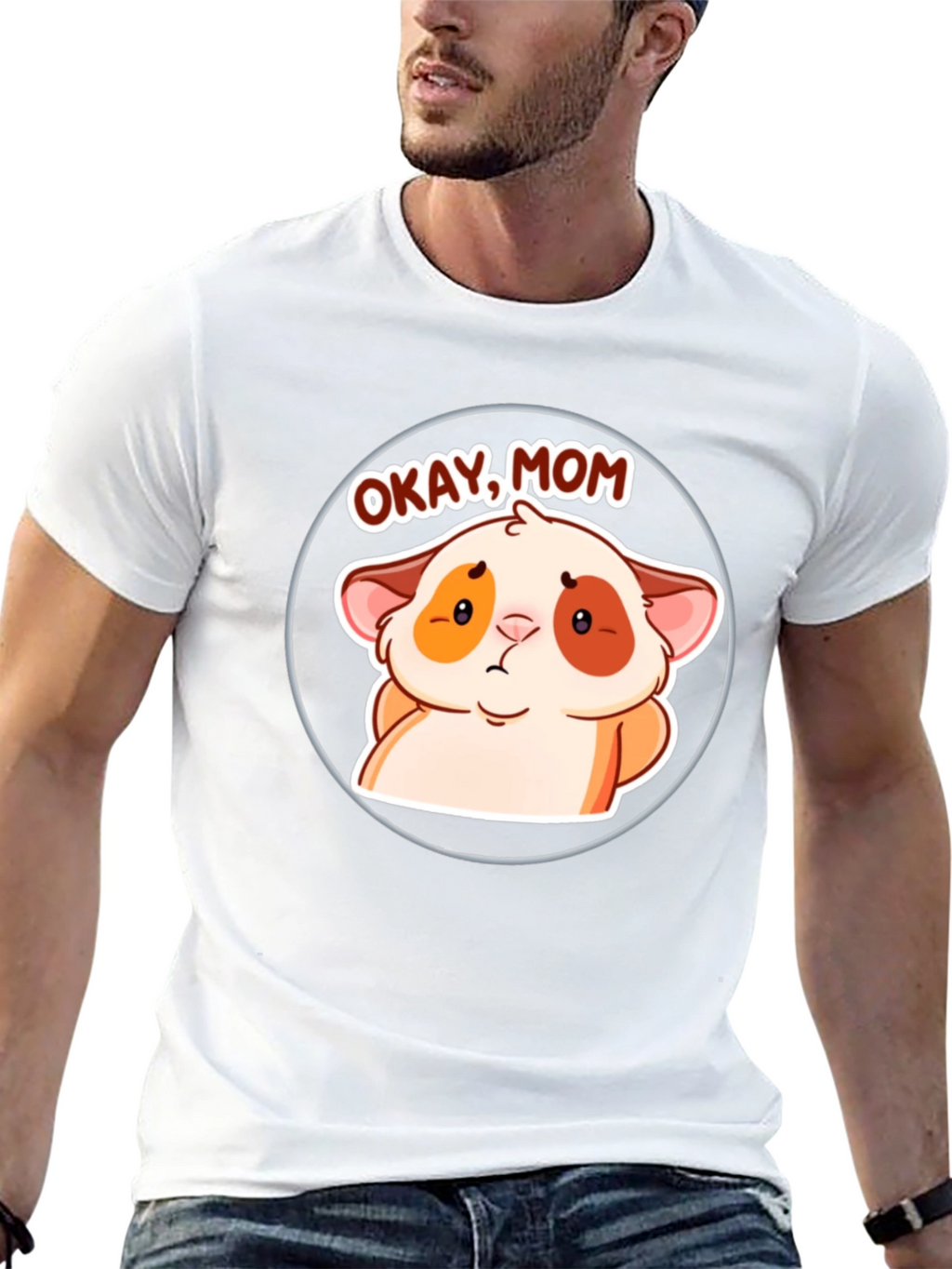 Okay Mom! Cute Hamster Cartoon T-Shirt