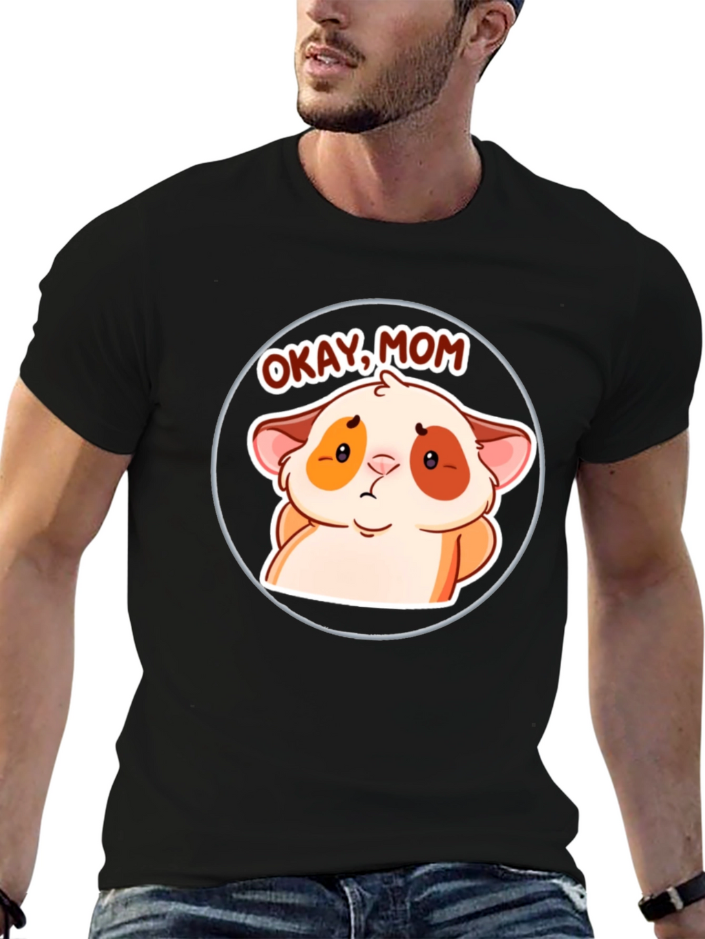 Okay Mom! Cute Hamster Cartoon T-Shirt