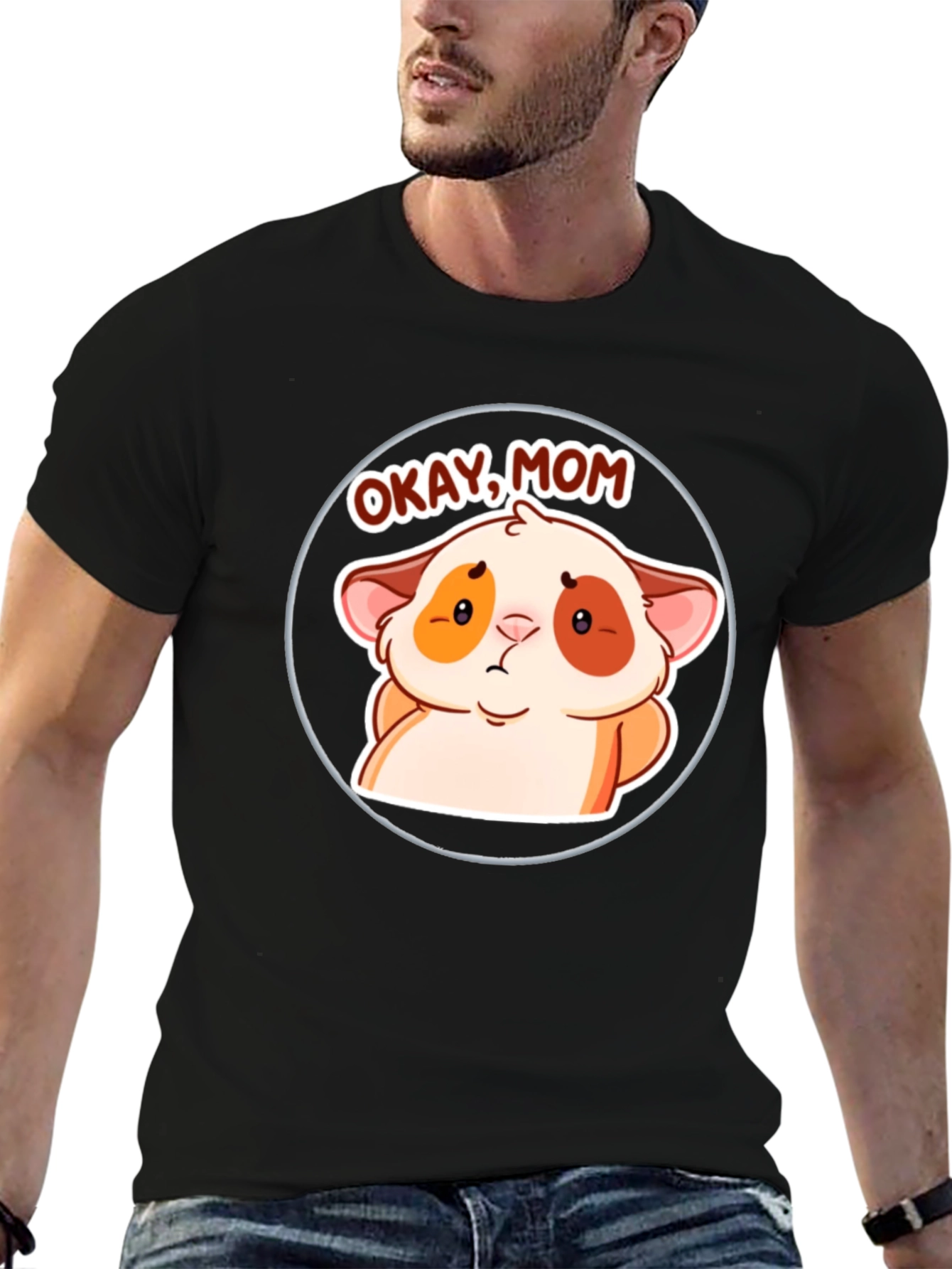 Okay Mom! Cute Hamster Cartoon T-Shirt