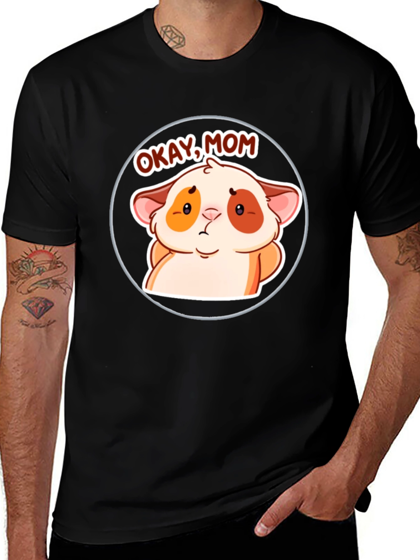 Okay Mom! Cute Hamster Cartoon T-Shirt