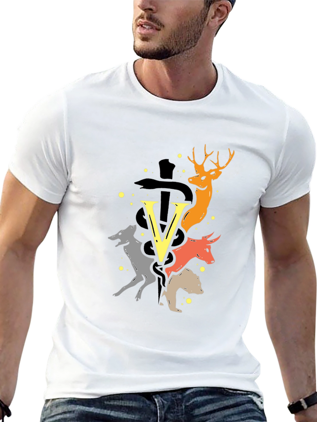 Animal Graphic Tee - Unique Design Soft Fabric