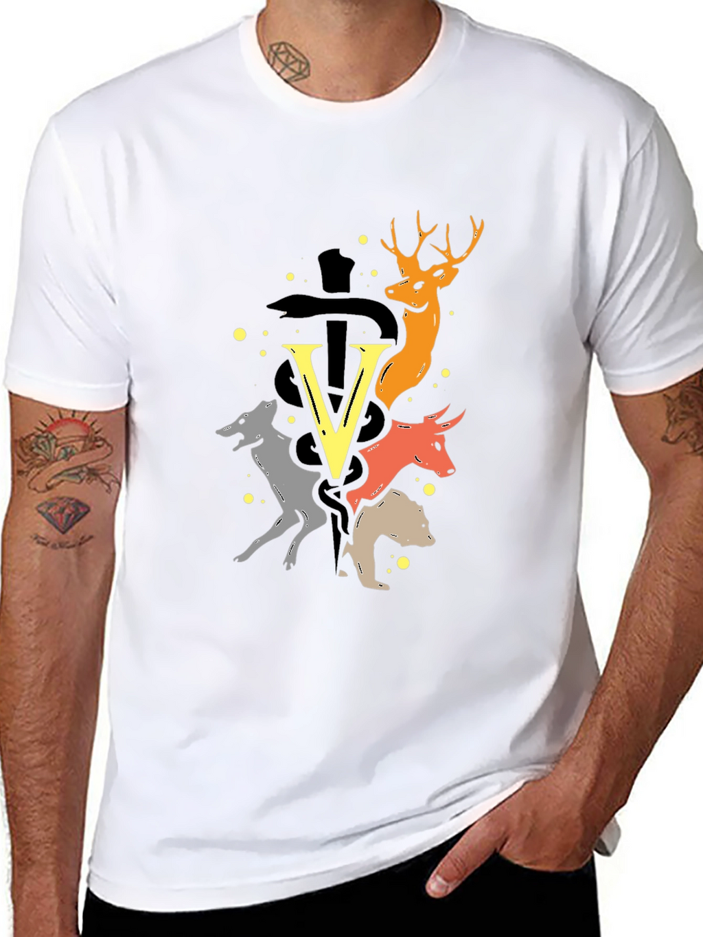 Animal Graphic Tee - Unique Design Soft Fabric