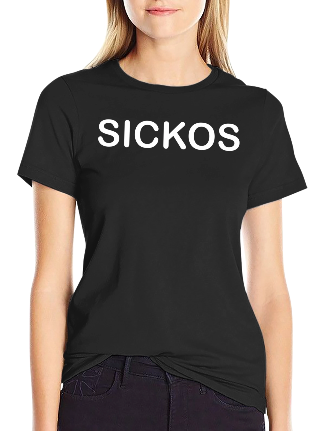 SICKOS Black Graphic Tee - Casual Style