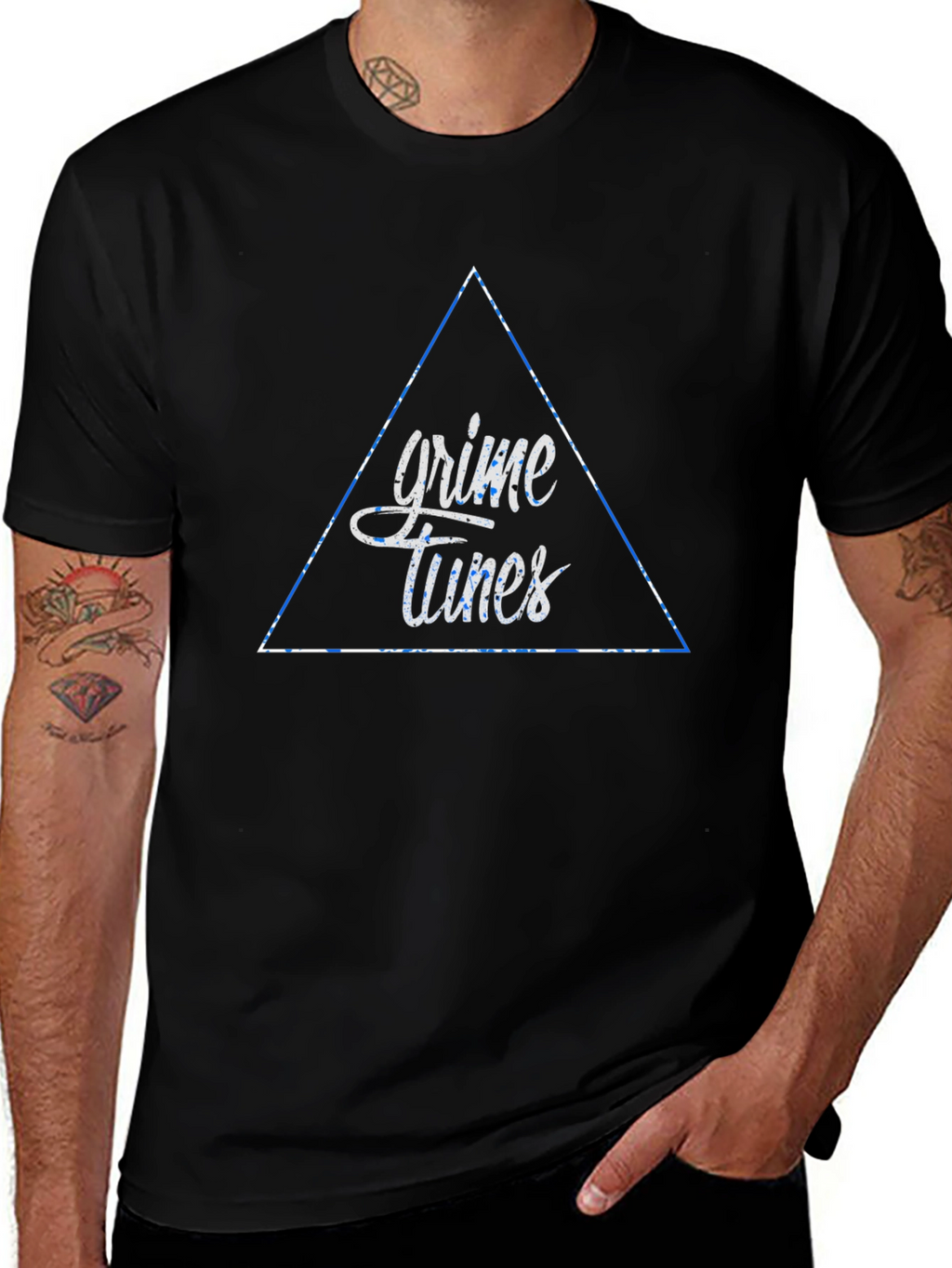 Grime Tunes Black Graphic T-Shirt