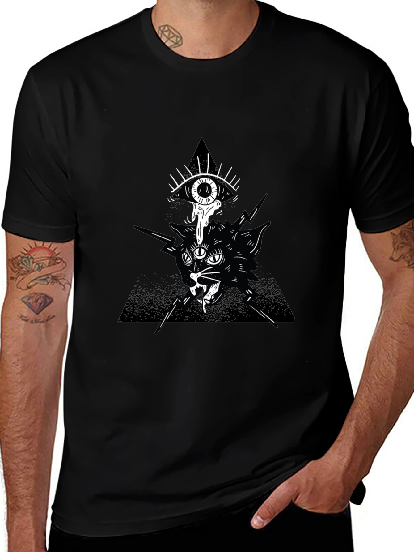 Occult Cat Eye Graphic T-Shirt