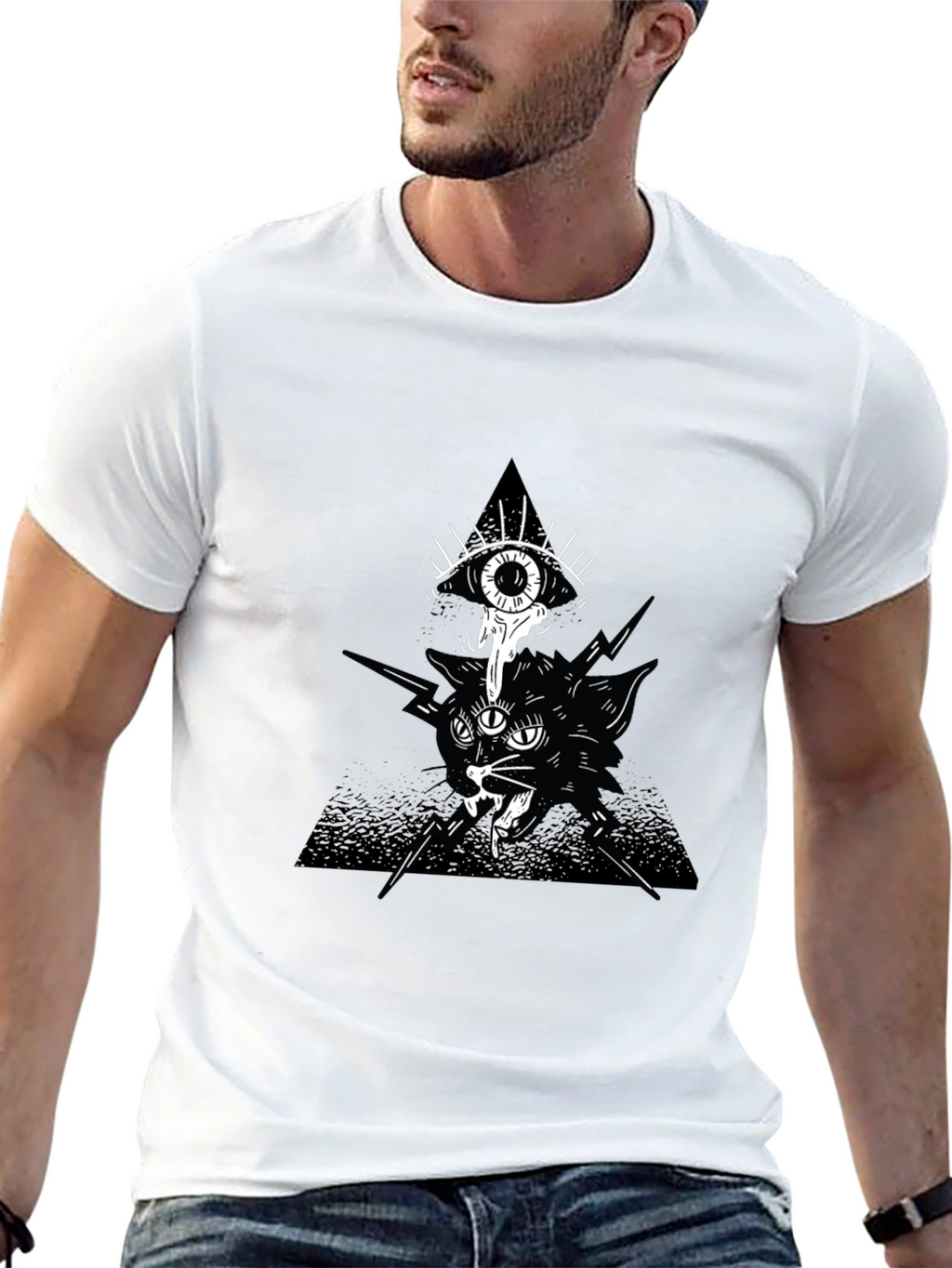 Occult Cat Eye Graphic T-Shirt