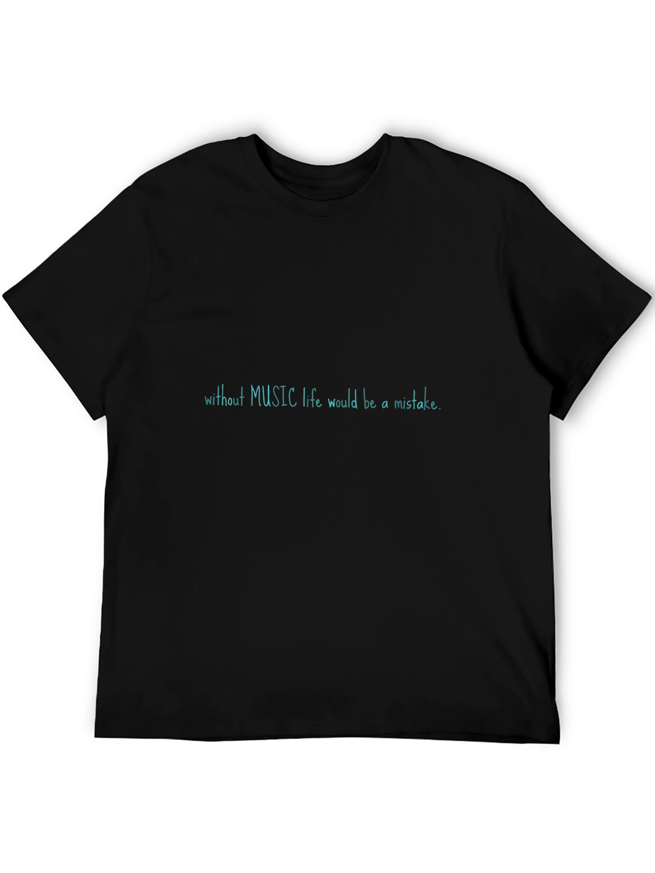 Music Lovers Tee - Without Music Life Black T-Shirt