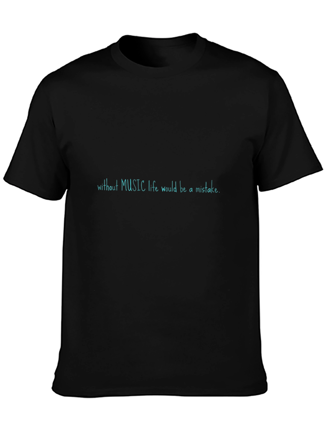 Music Lovers Tee - Without Music Life Black T-Shirt