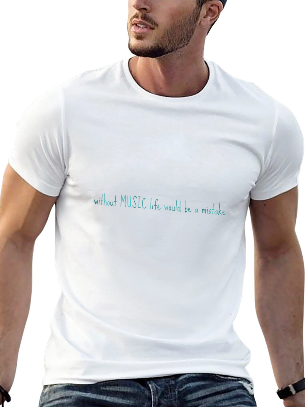 Music Lovers Tee - Without Music Life Black T-Shirt