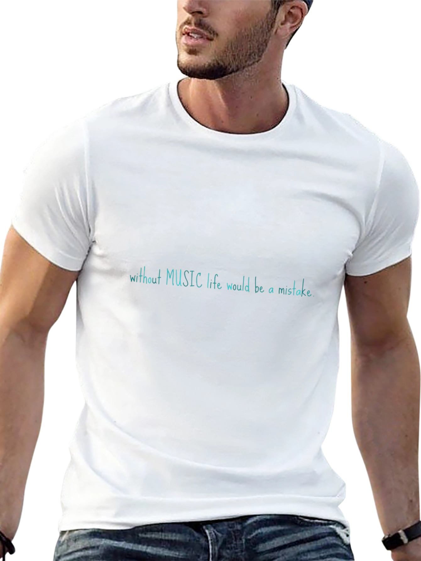 Music Lovers Tee - Without Music Life Black T-Shirt