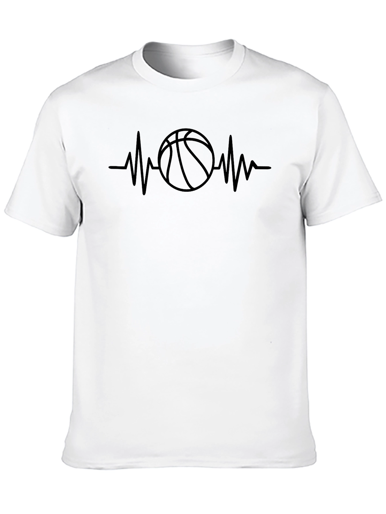 Basketball Heartbeat Graphic T-Shirt