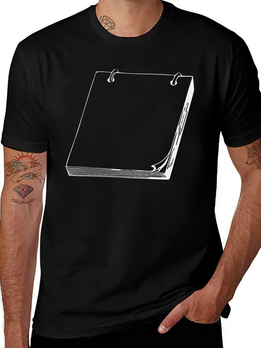 Sketchbook Graphic T-Shirt - Black Cotton Tee