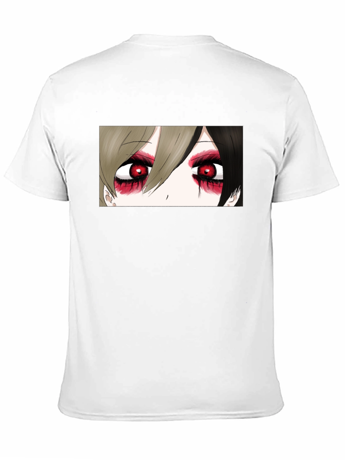 Anime Eyes Black T-Shirt - Gothic Style