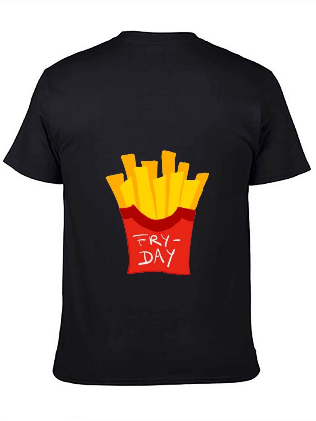 Fry-Day Graphic T-Shirt - Casual Black Tee