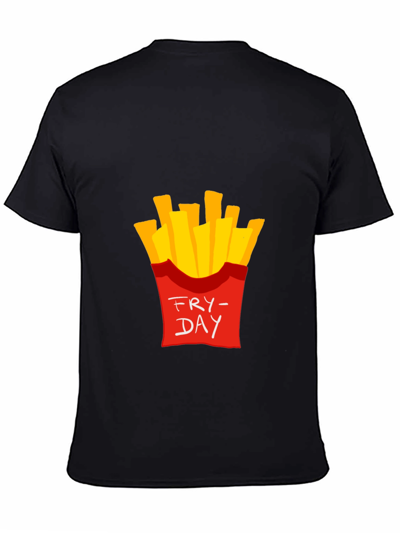 Fry-Day Graphic T-Shirt - Casual Black Tee
