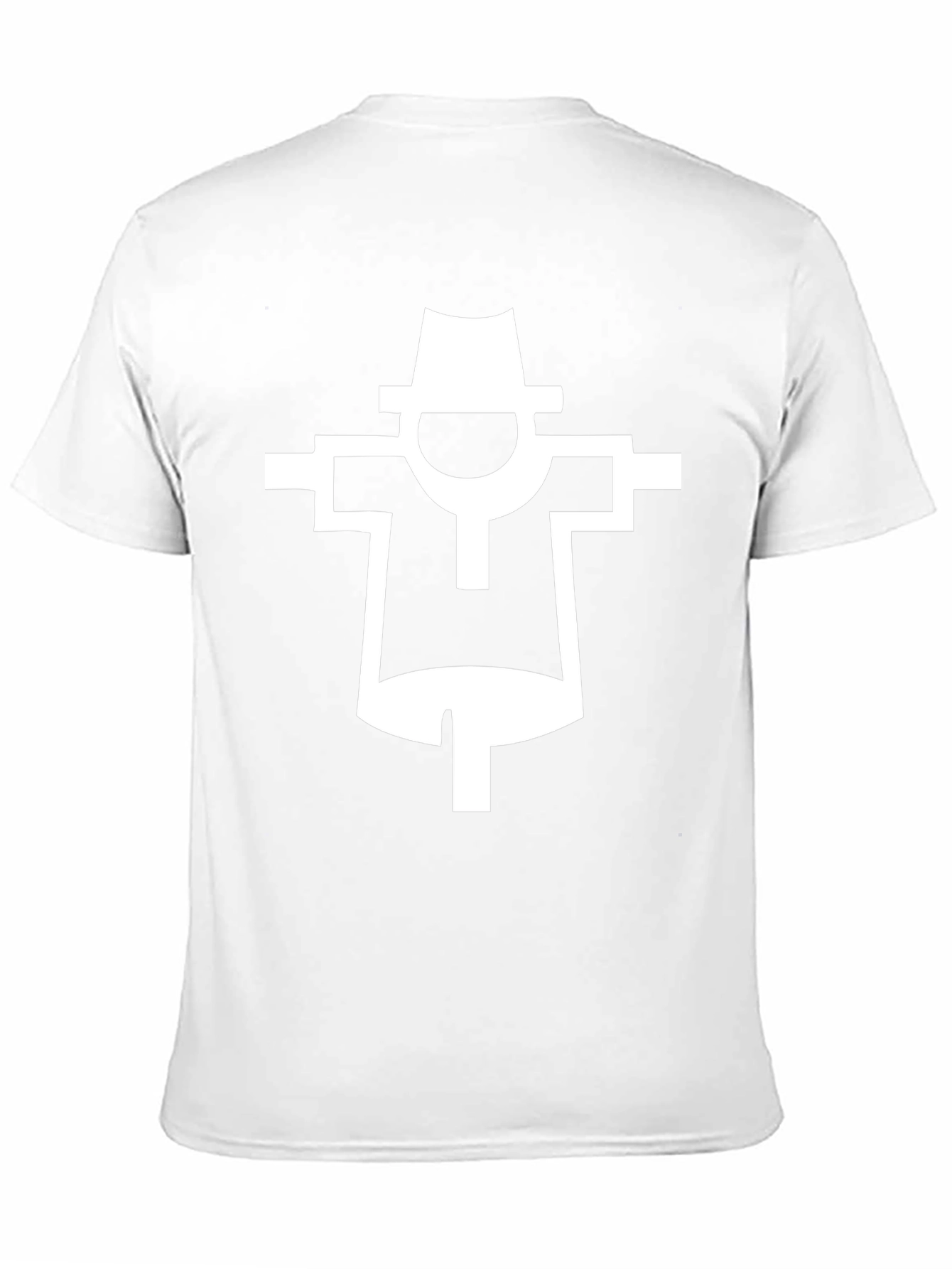 Stylized Scarecrow Graphic T-Shirt - Black