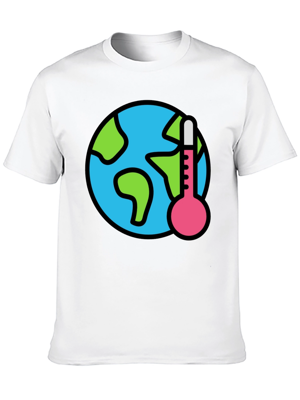 Global Warming Awareness Graphic Tee - Black Cotton