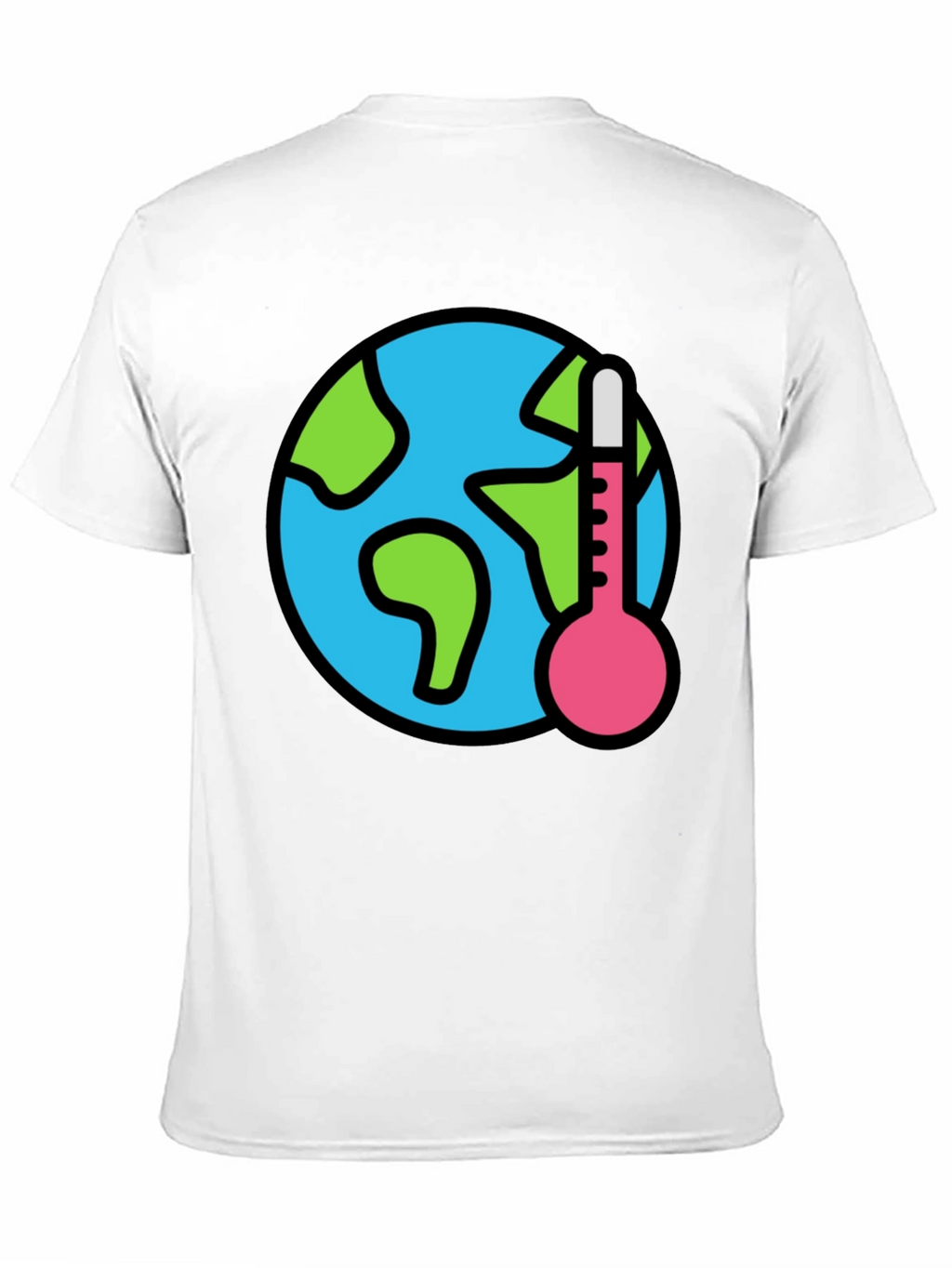 Global Warming Awareness Graphic Tee - Black Cotton