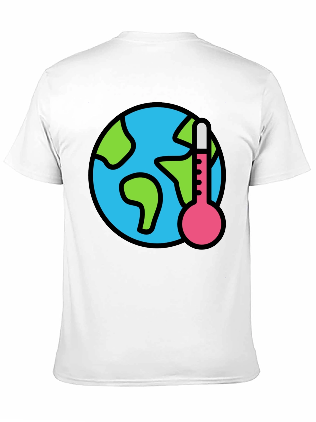 Global Warming Awareness Graphic Tee - Black Cotton