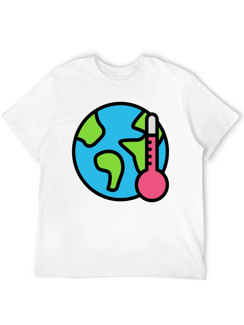 Global Warming Awareness Graphic Tee - Black Cotton