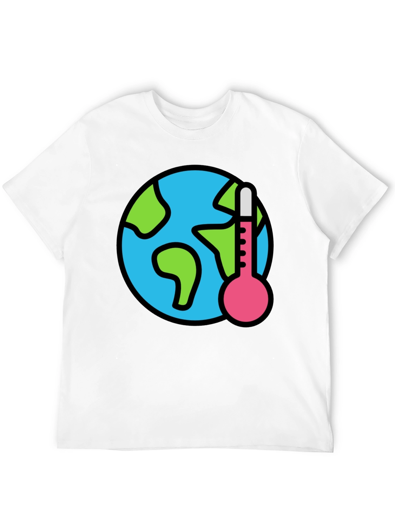 Global Warming Awareness Graphic Tee - Black Cotton