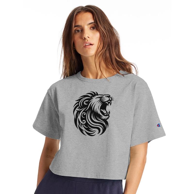 Roaring Lion With Teeth And Elegant Mane