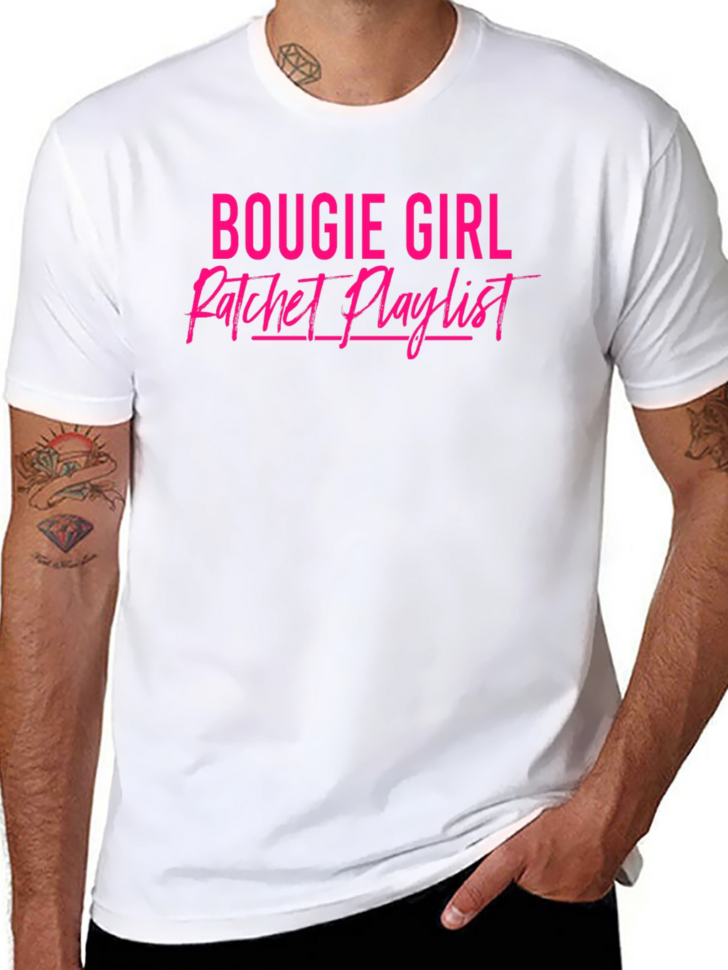 Bougie Girl Ratchet Playlist Black T-Shirt