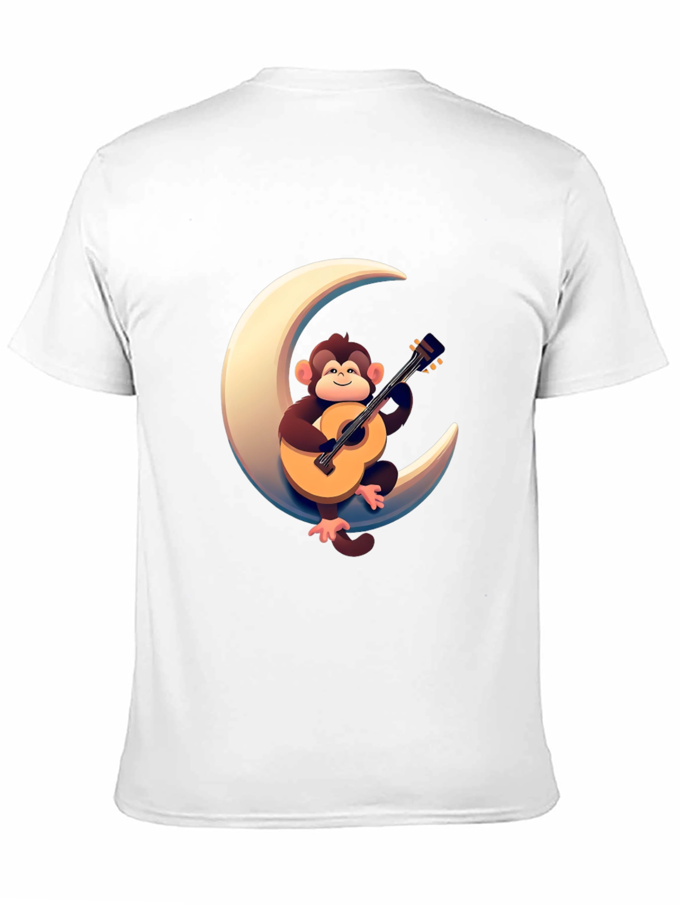Monkey Guitar Moon Graphic Tee - Black T-Shirt