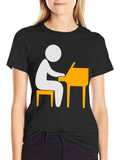 Piano Player T-Shirt - Stick Figure Musician Tee
