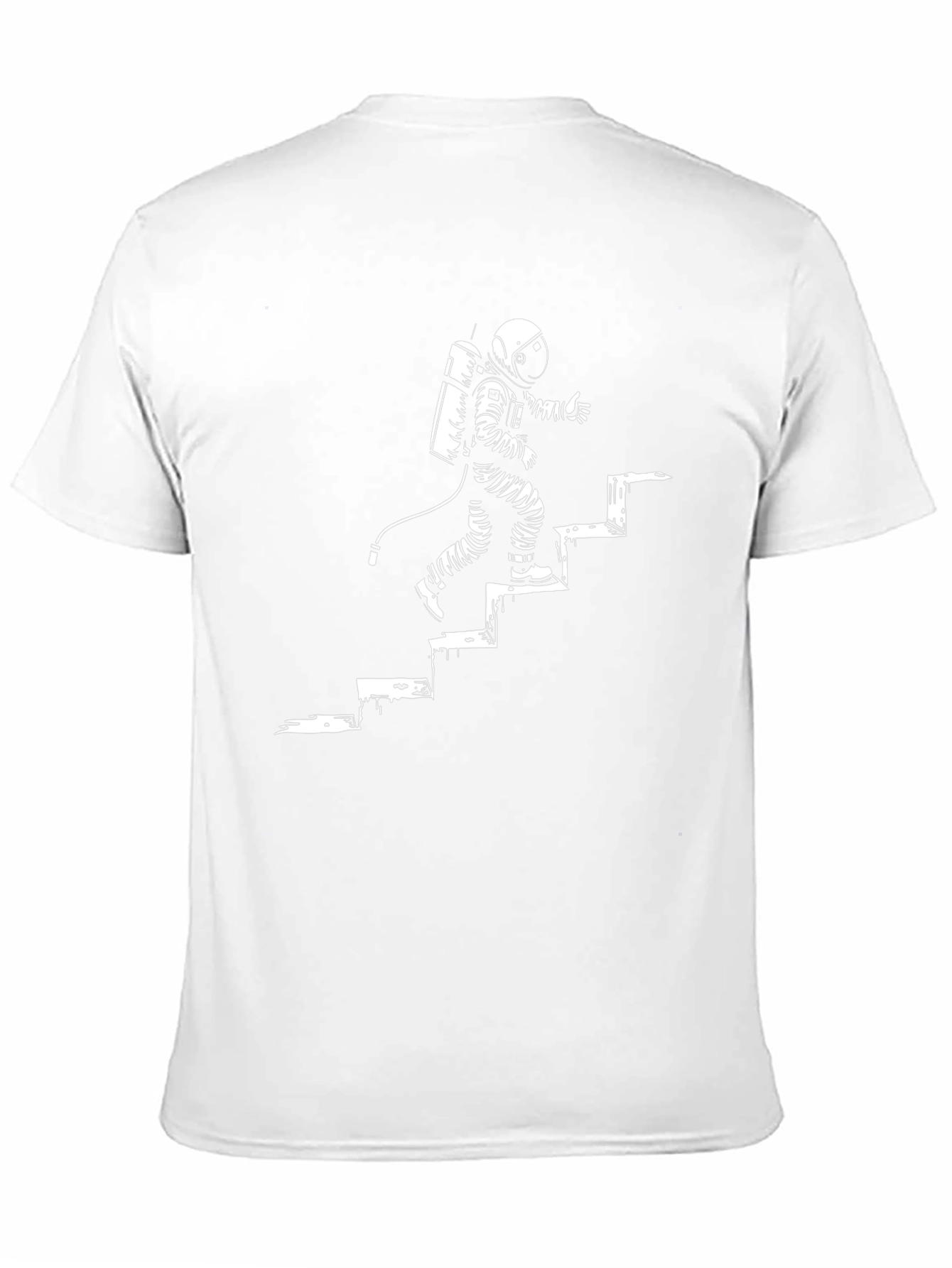 Astronaut Climbing Steps Graphic T-Shirt