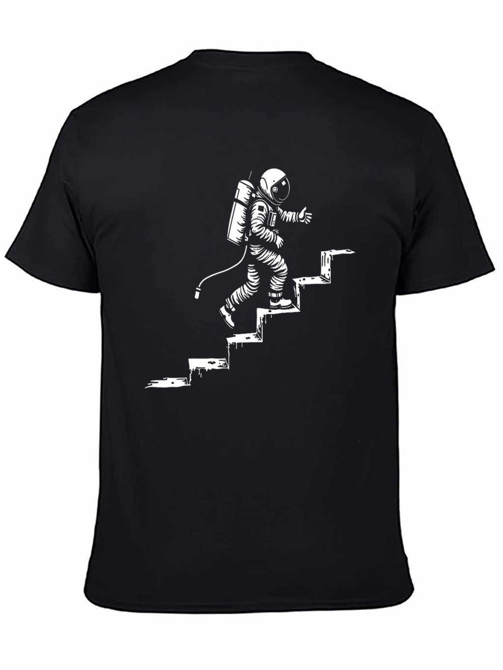 Astronaut Climbing Steps Graphic T-Shirt
