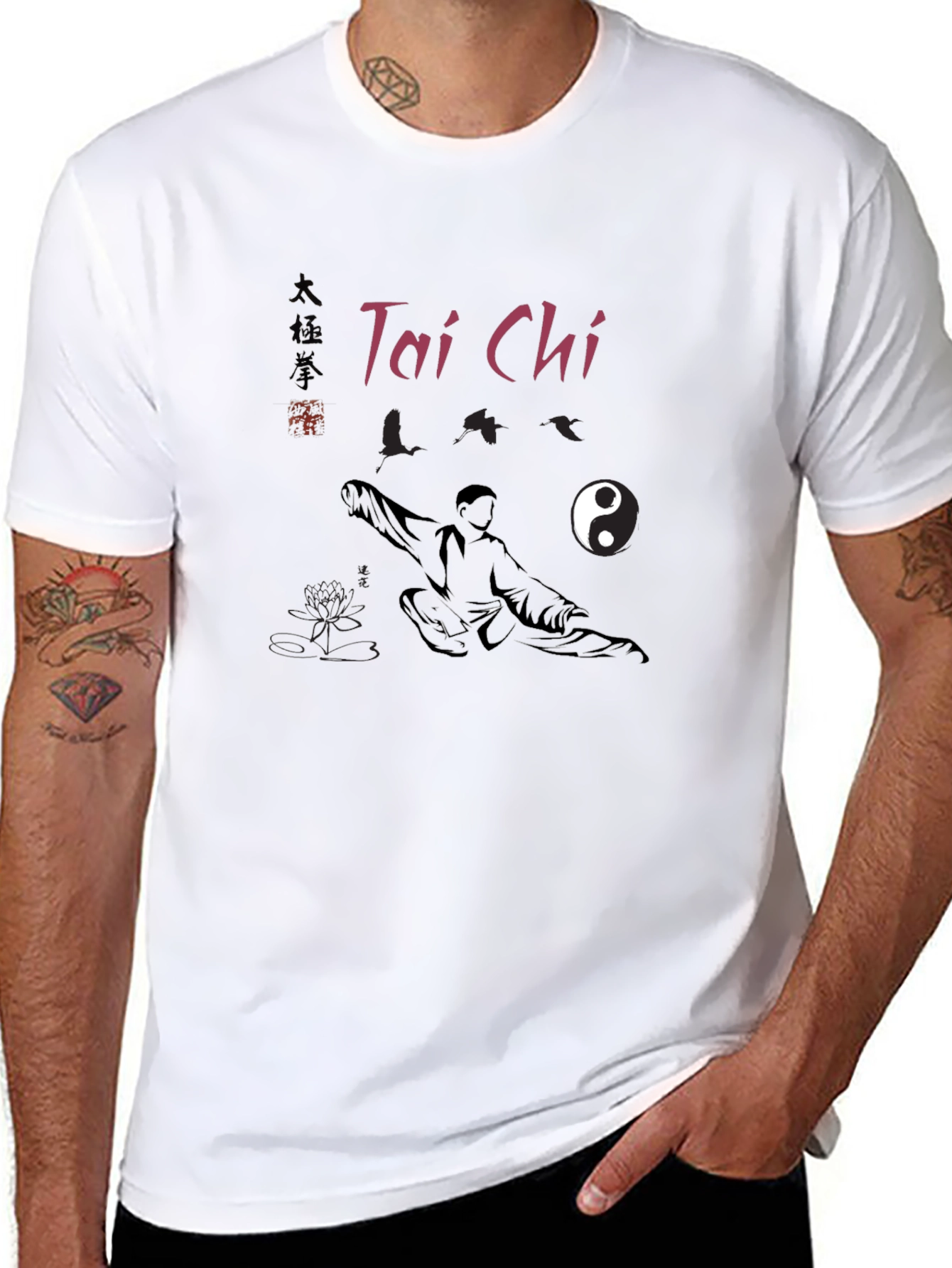 Tai Chi Graphic T-Shirt - Martial Arts Yin Yang Tee