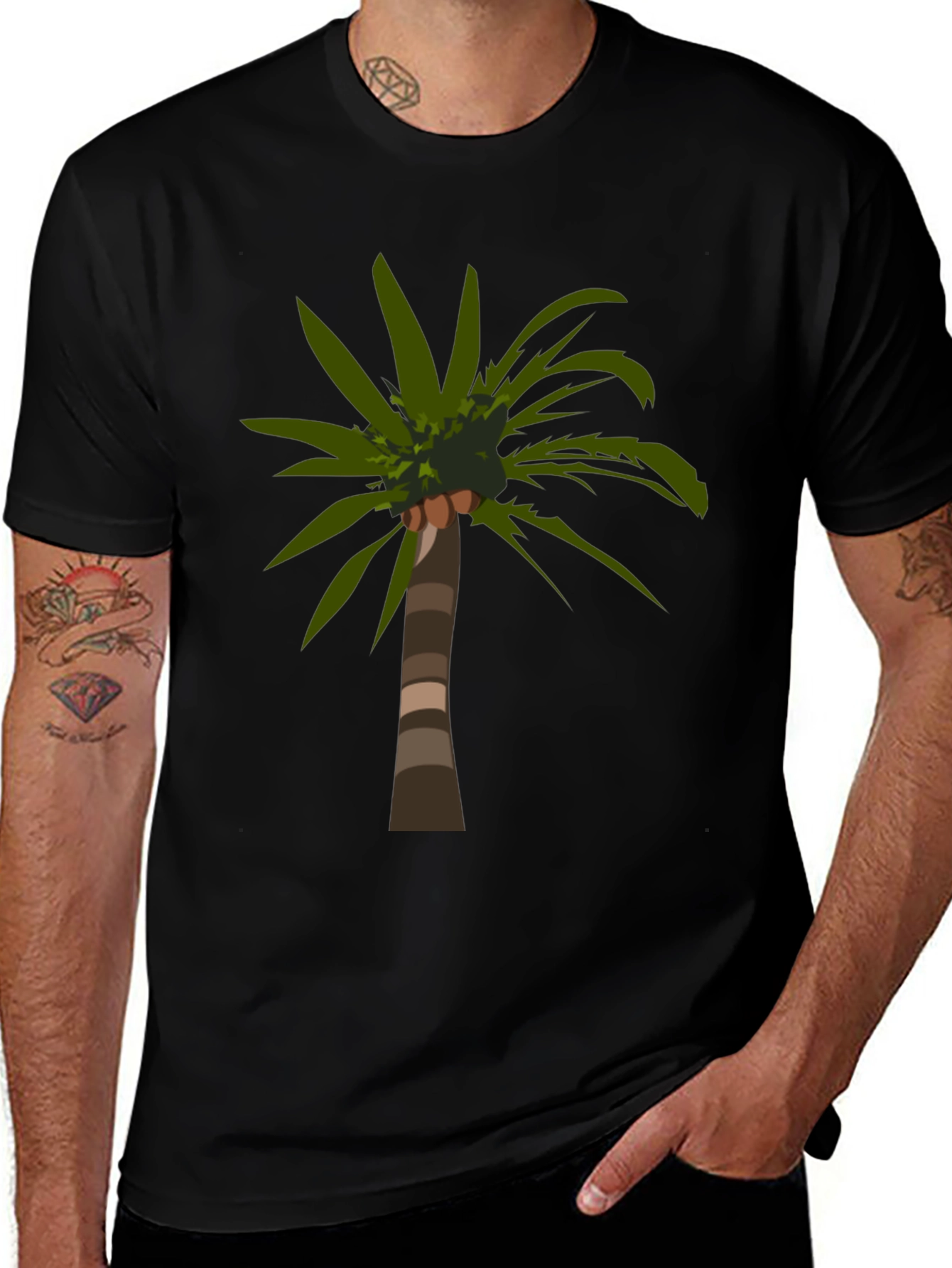 Palm Tree Graphic Tee - Tropical Island Vibes