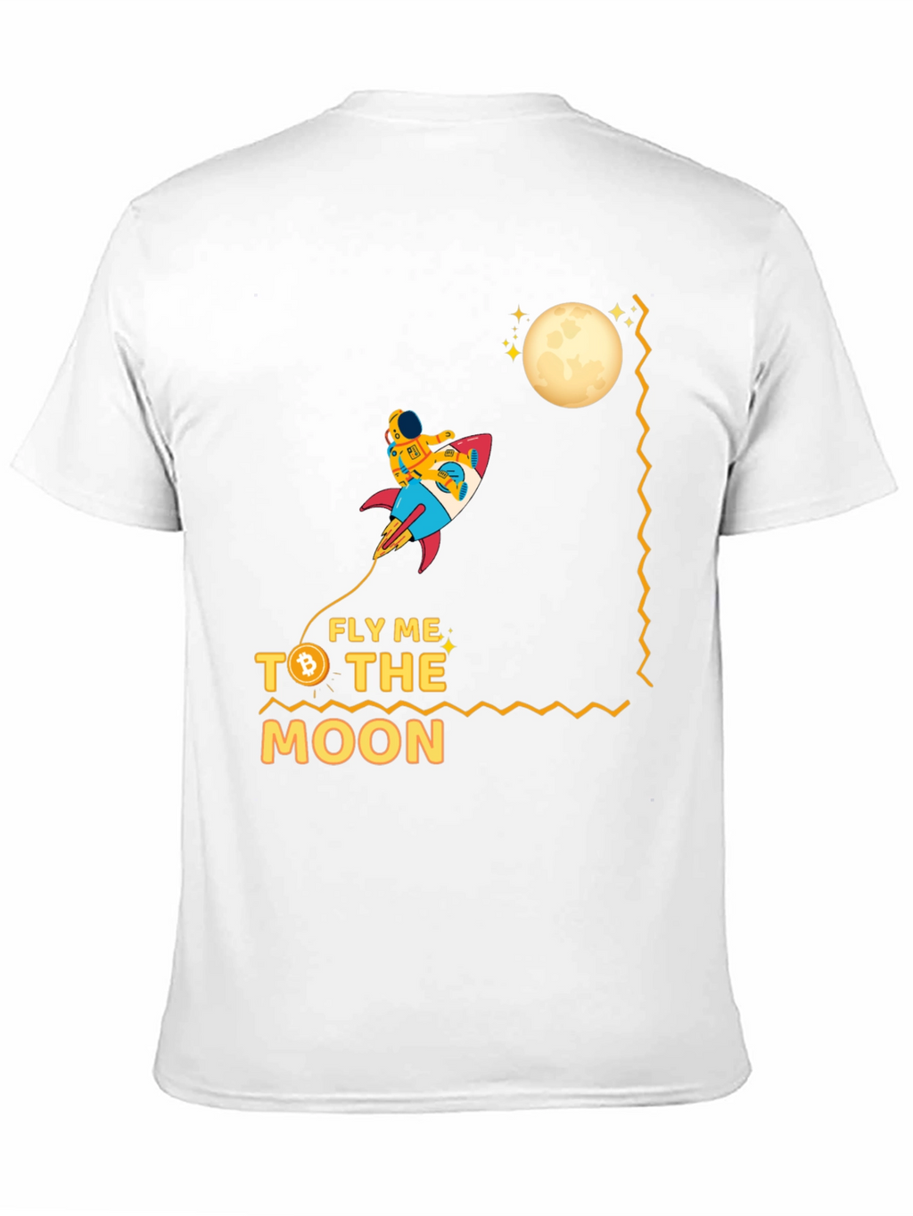 Fly Me to the Moon Bitcoin Graphic T-Shirt