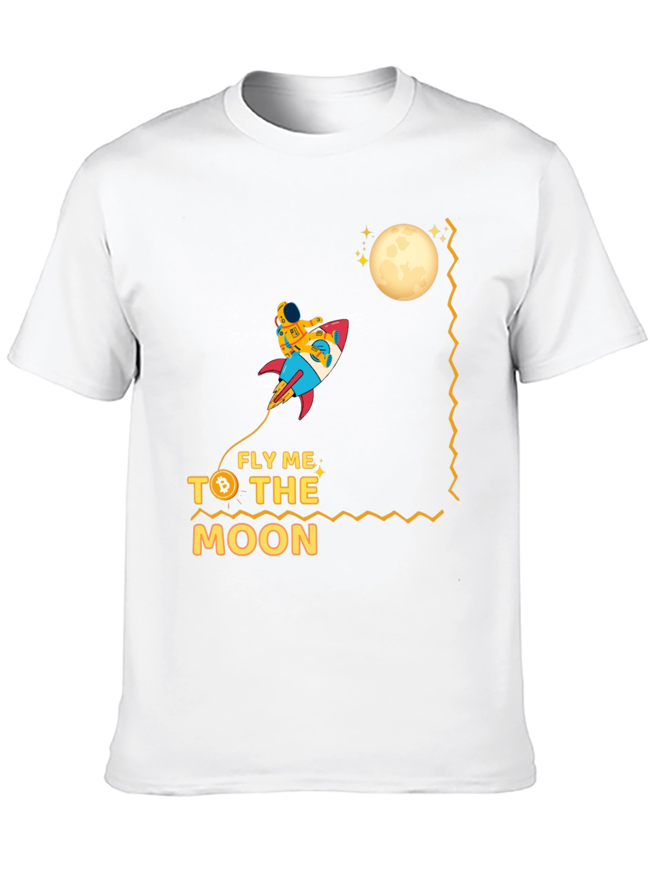 Fly Me to the Moon Bitcoin Graphic T-Shirt