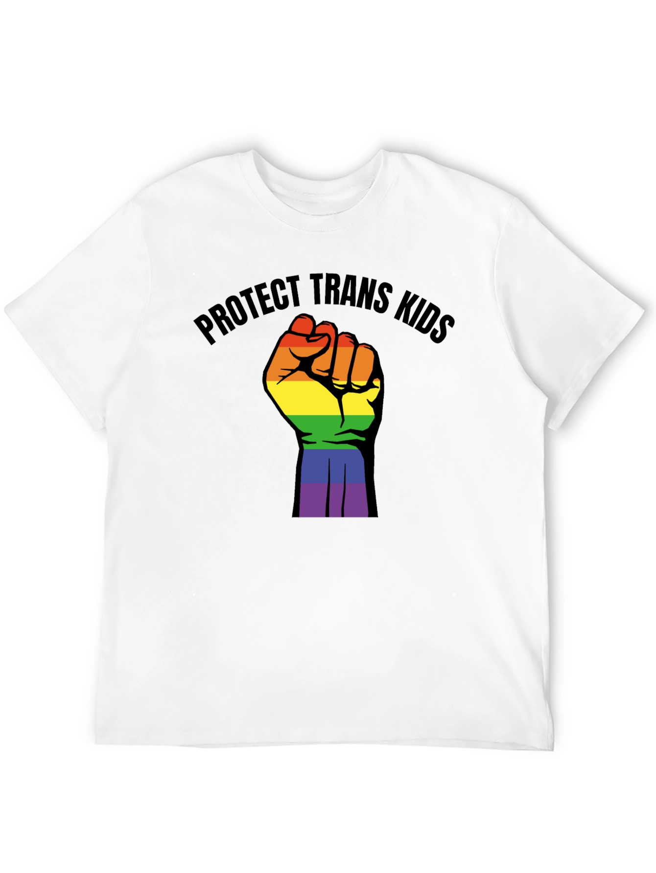 Protect Trans Kids Rainbow Fist T-Shirt