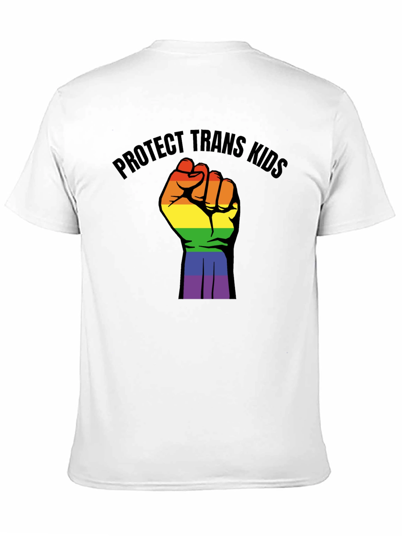 Protect Trans Kids Rainbow Fist T-Shirt