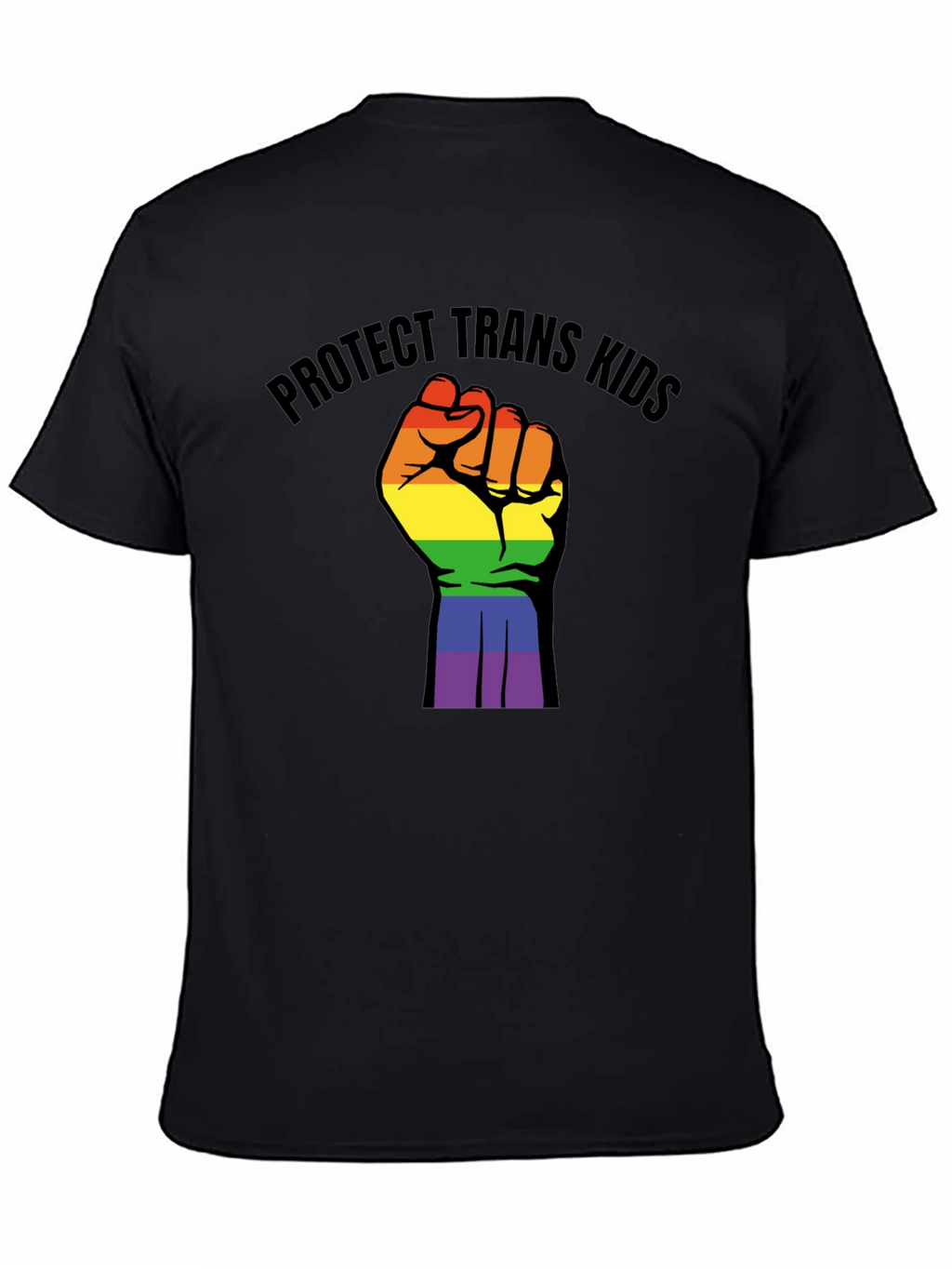Protect Trans Kids Rainbow Fist T-Shirt
