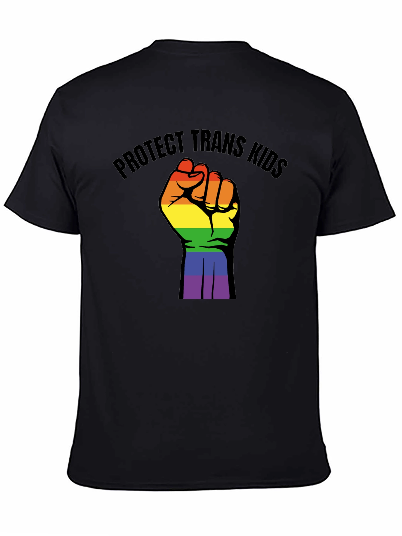 Protect Trans Kids Rainbow Fist T-Shirt