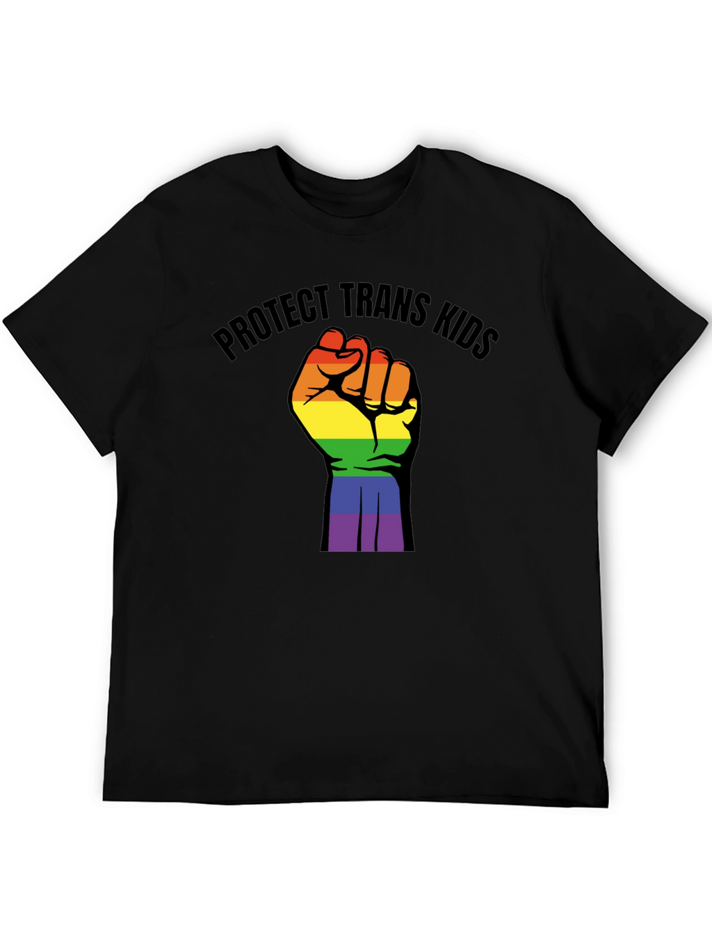 Protect Trans Kids Rainbow Fist T-Shirt