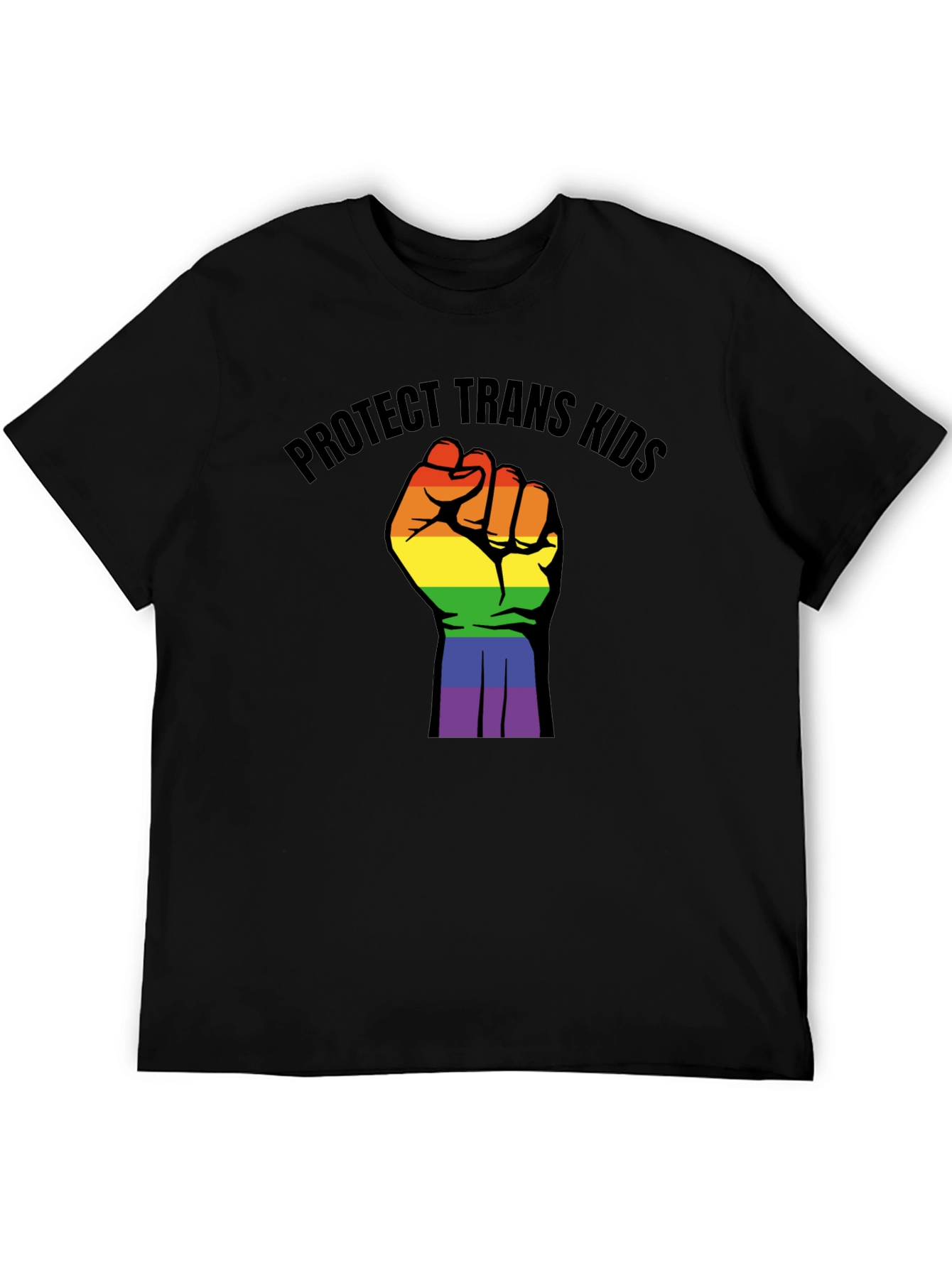 Protect Trans Kids Rainbow Fist T-Shirt