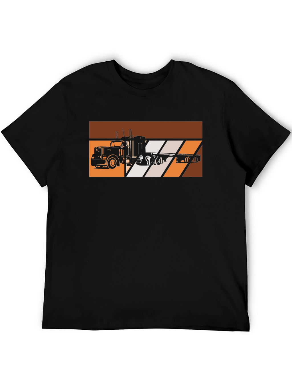 Retro Trucker T-Shirt - Black Graphic Tee