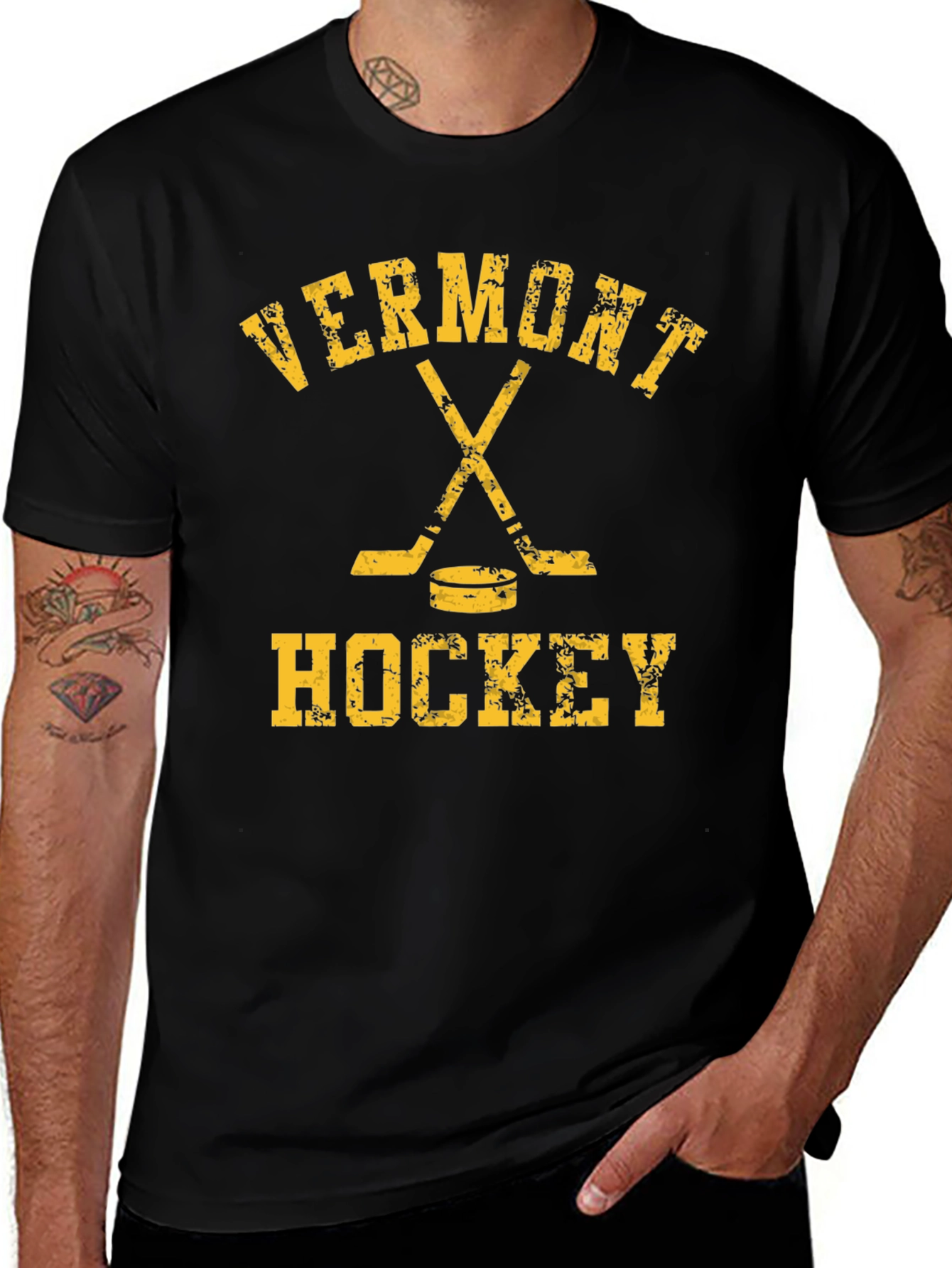 Vermont Hockey T-Shirt - Black Tee