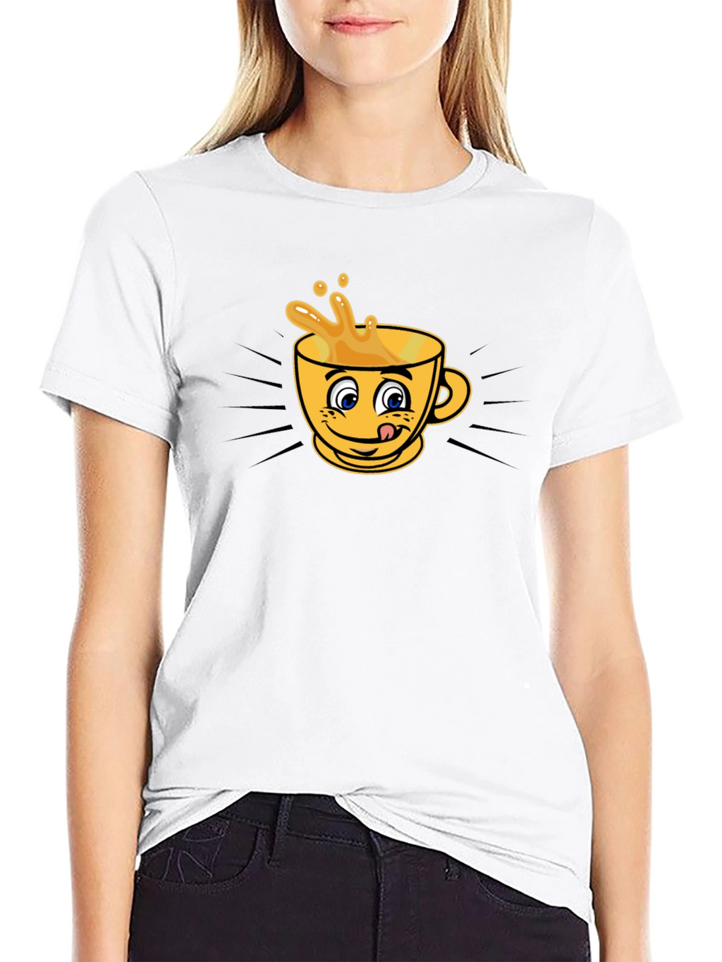 Funny Coffee Cup Graphic T-Shirt