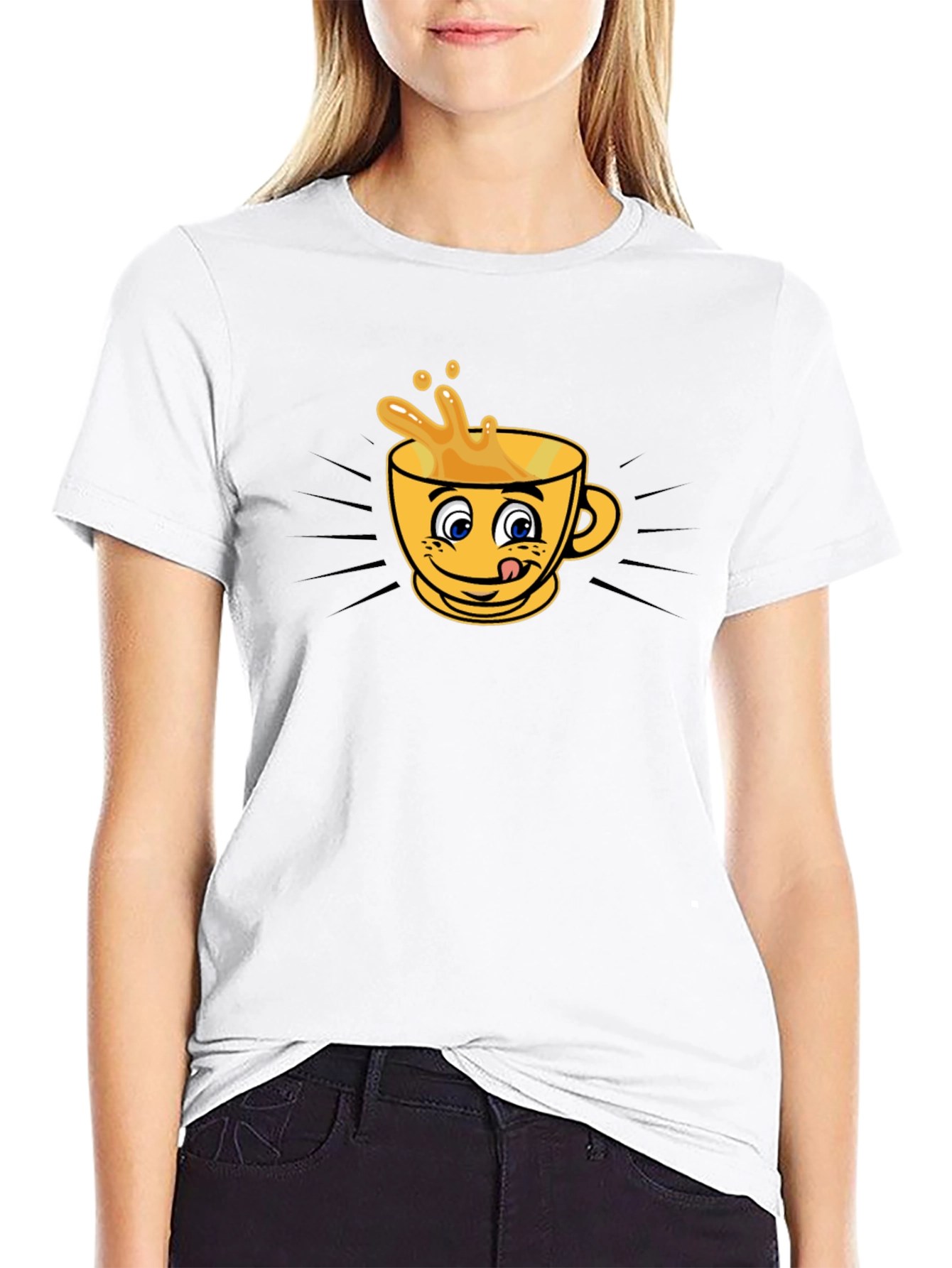 Funny Coffee Cup Graphic T-Shirt
