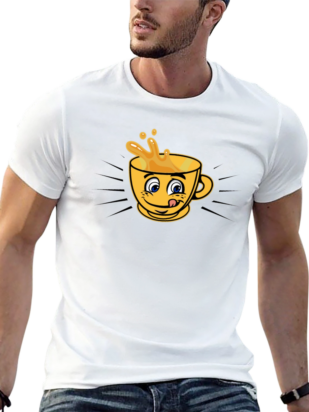 Funny Coffee Cup Graphic T-Shirt