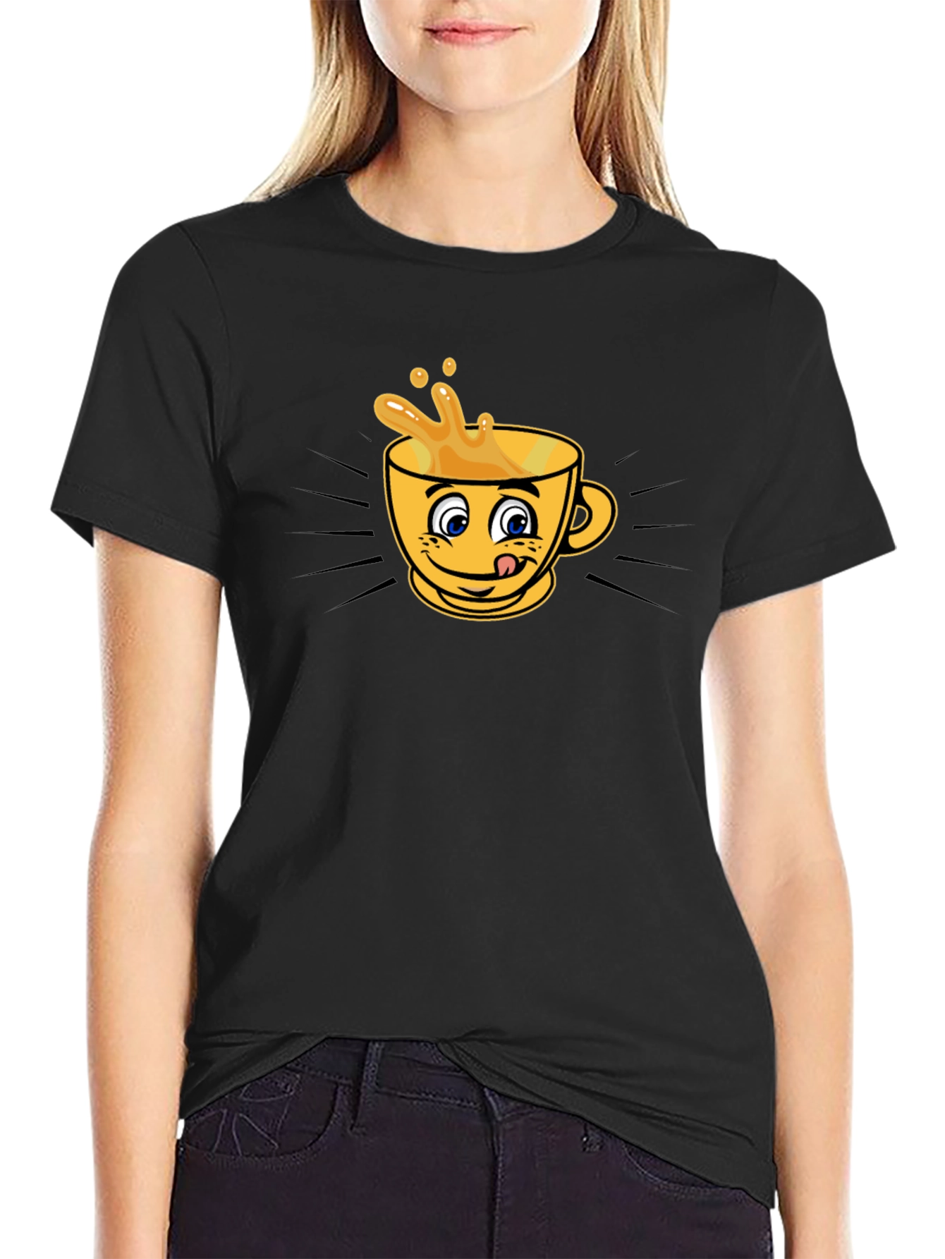 Funny Coffee Cup Graphic T-Shirt