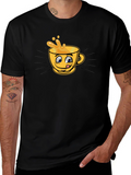 Funny Coffee Cup Graphic T-Shirt